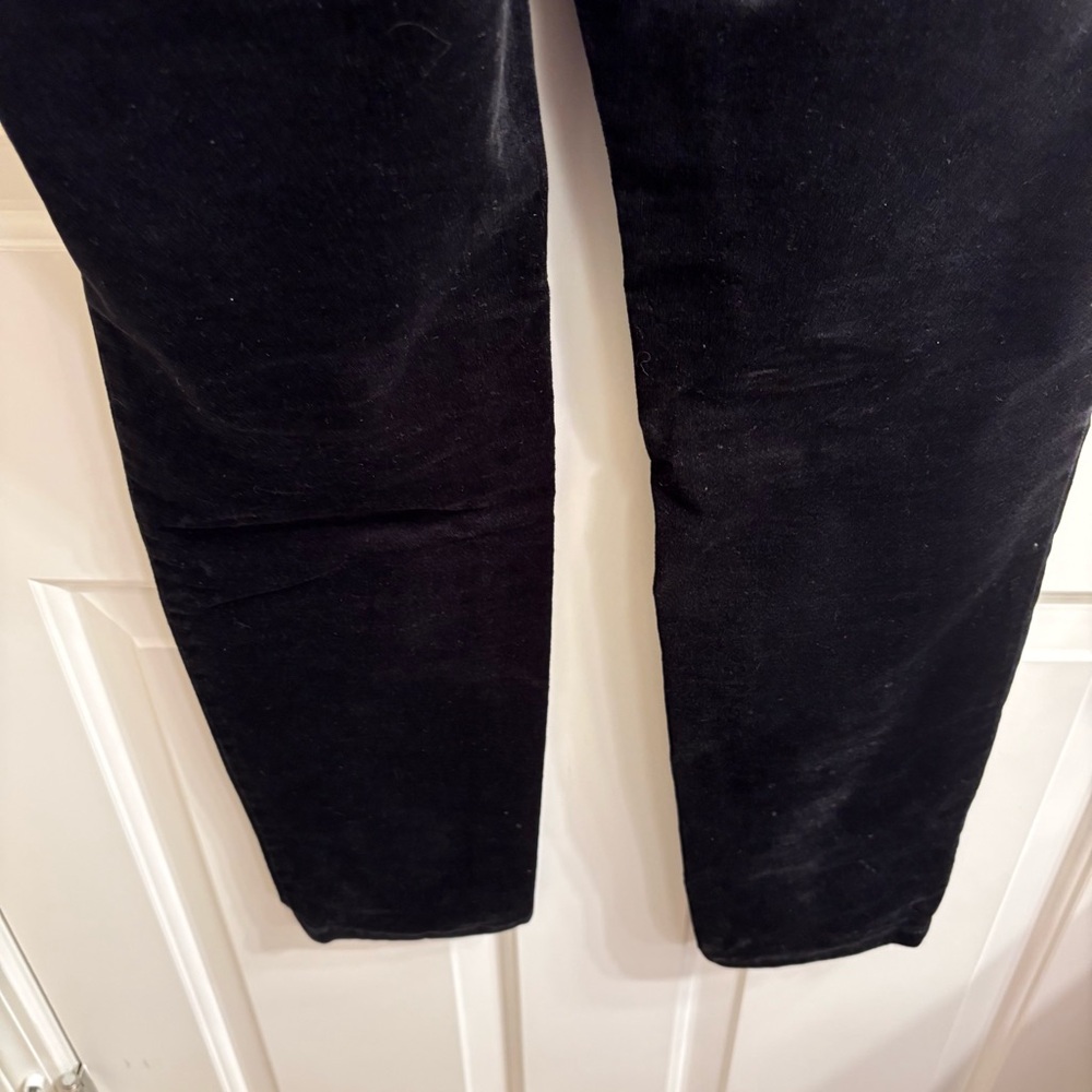 Tall Ann Taylor Black Velvet Modern Skinny Pants 16 Tall - Picture 6 of 11